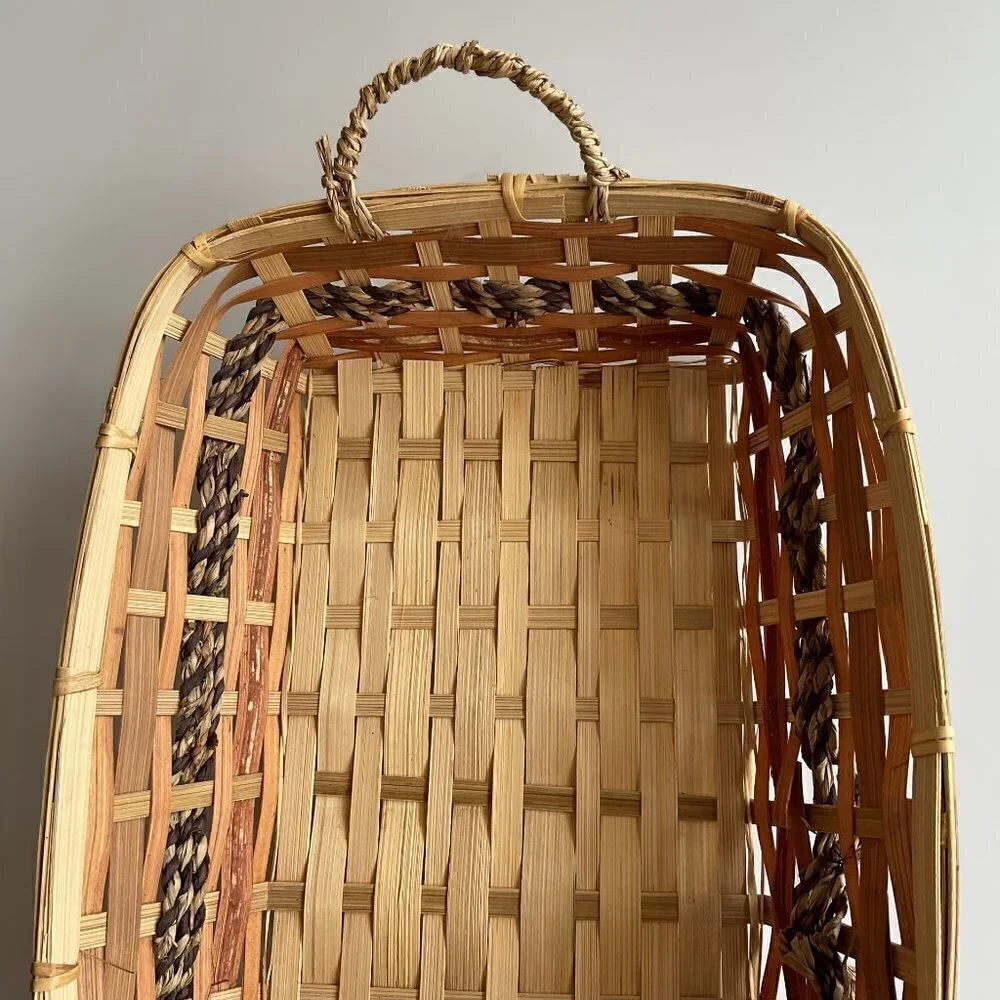 WICKER WOVEN GIFT BASKET LIGHTWEIGHT